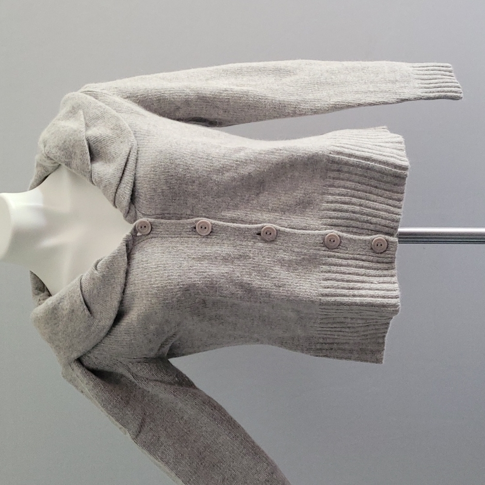 MARINA LUNA SILVER SWEATER 70% LAMBS WOOL 20% ANGORA RABBIT HAIR SIZE M L/S